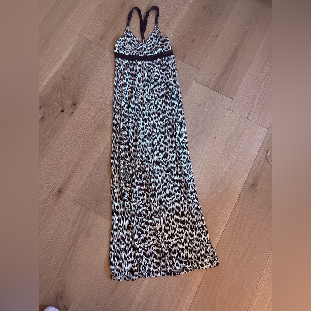 Banana Republic Brown and cream Patterned Maxi dress